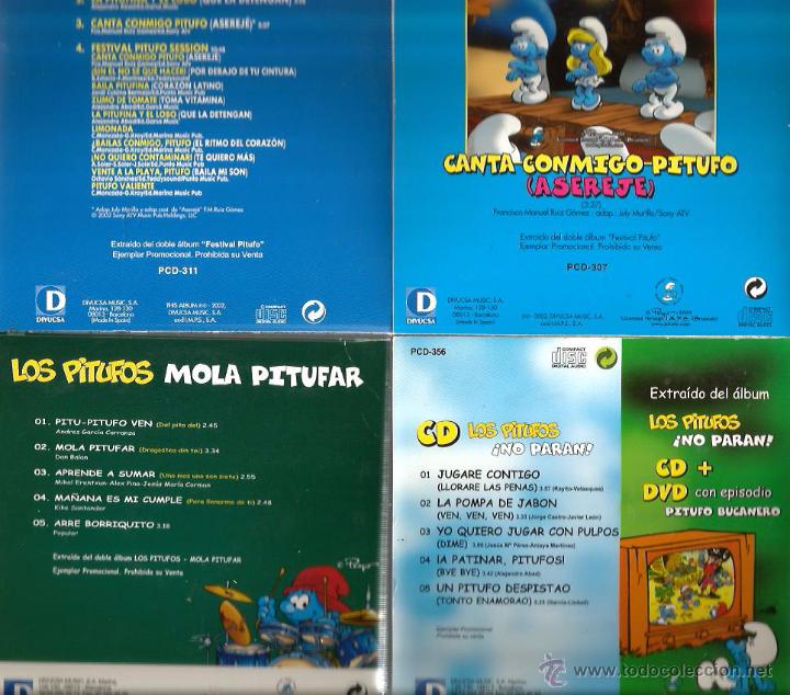 CDs de m&uacute;sica: 4 CD&acute;S PROMO : LOS PITUFOS - Foto 2
