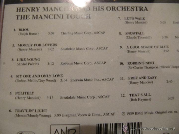 CDs de m&uacute;sica: The Mancini Touch HENRY MANCINI CD 1996 - Foto 2