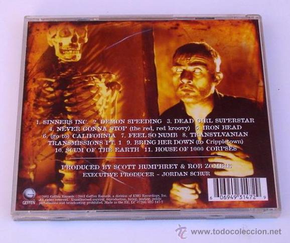 CDs de m&uacute;sica: ROB ZOMBIE - THE SINISTER URGE (CD) - Foto 2