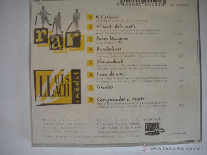 CDs de m&uacute;sica: MAGNIFICO CD DE - LLUIS  LLACH - INEDIT - - Foto 2