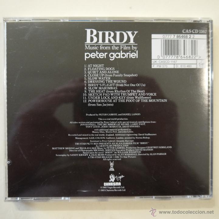 CDs de m&uacute;sica: BSO BIRDY - PETER GABRIEL - CD 1985 - Foto 2