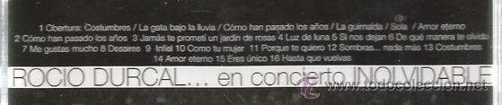 CDs de m&uacute;sica: CD ROCIO DURCAL : EN CONCIERTO - INOLVIDABLE - Foto 2
