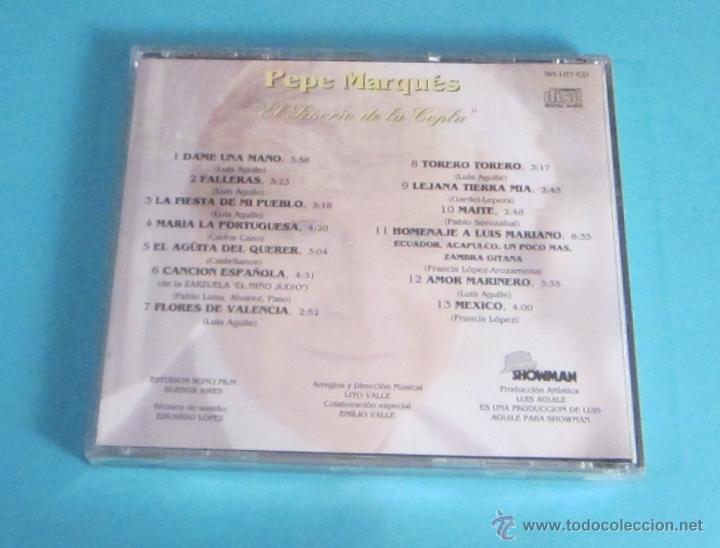 CDs de m&uacute;sica: EL SE&Ntilde;ORIO DE LA COPLA. PEPE MARQU&Eacute;S - Foto 2