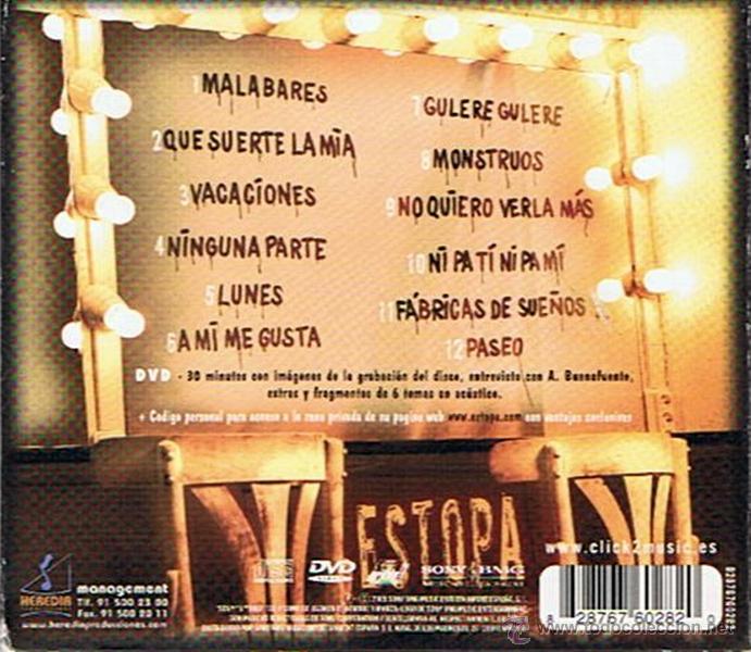 CDs de m&uacute;sica: ESTOPA VOCES DE ULTRARUMBA   (CD + DVD) - Foto 2
