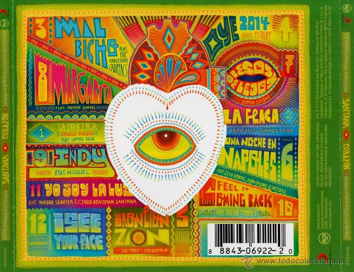CDs de m&uacute;sica: SANTANA - CORAZON - CD DIGIPACK 2014 - - Foto 2