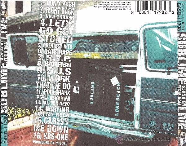 CDs de m&uacute;sica: SUBLIME - STAND BY YOUR VAN (LIVE) - 16 TRACKS - CD - Foto 2