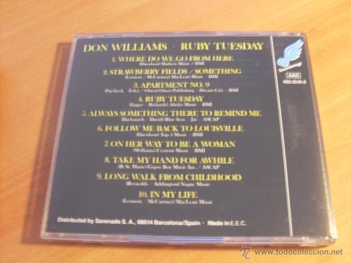 CDs de m&uacute;sica: DON WILLIAMS (RUBY TUESDAY) CD 10 TRACKS ESPA&Ntilde;A (CDI24) - Foto 3