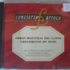 CDs de Música: MAGNIFICO CD - DE CONCIERTO BARROCO - OBRAS MAESTRAS DEL CANTO GREGORIANO DE SILOS -