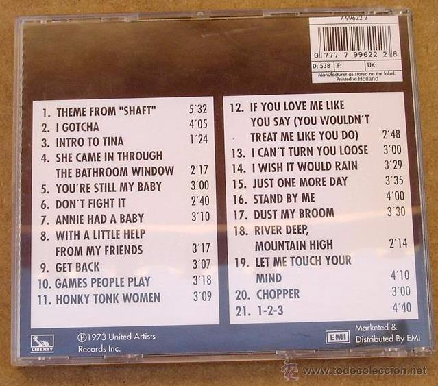 CDs de m&uacute;sica: IKE & TINA TURNER - LIVE (CD) - Foto 3