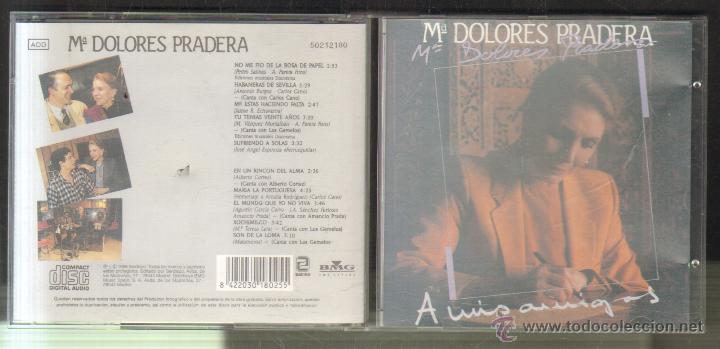 CDs de m&uacute;sica: M&ordf; DOLORES PRADERA. A MIS AMIGOS.     CD-SOLEXT-671 - Foto 1