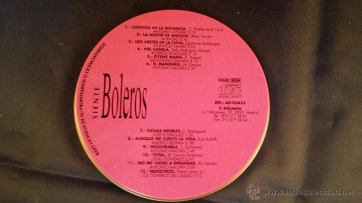 CDs de m&uacute;sica: CD en caja de lata - Siente Boleros - Foto 2