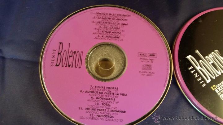 CDs de m&uacute;sica: CD en caja de lata - Siente Boleros - Foto 3