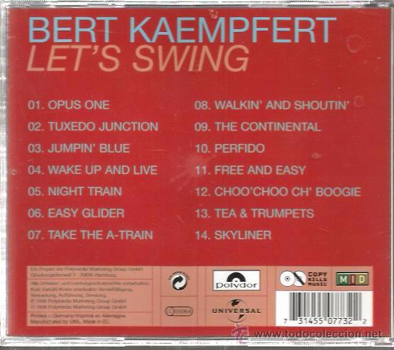 CDs de m&uacute;sica: CD BERT KAEMPFERT : LET&acute;S SWING - Foto 2