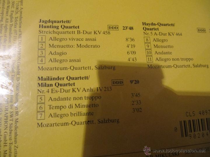 CDs de m&uacute;sica: CD MOZART EDITION STREICHQUARTETTE STRING QUARTETS - Foto 2