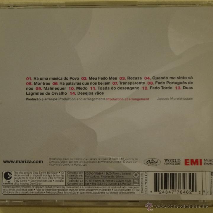 CDs de m&uacute;sica: MARIZA - TRANSPARENTE - CD 2005 - Foto 2