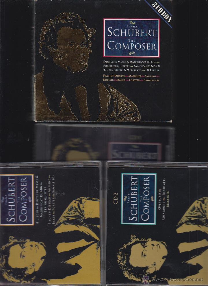 CDs de m&uacute;sica: FRANZ SCHUBERT THE COMPOSER - ESTUCHE CON 3 CD - Foto 1