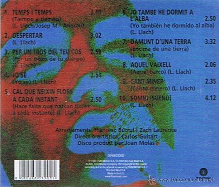 CDs de m&uacute;sica: CD ARA I AQU&Iacute; LLU&Iacute;S LLACH - Foto 2