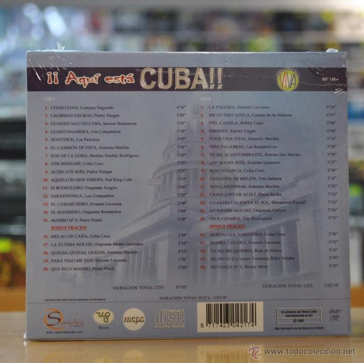 CDs de m&uacute;sica: VARIOS - AQUI ESTA CUBA - 2 CD - Foto 2