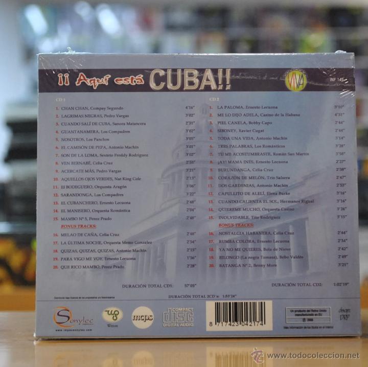 CDs de m&uacute;sica: VARIOS - AQUI ESTA CUBA - 2 CD - Foto 2