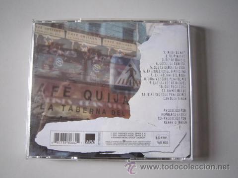CDs de m&uacute;sica: CD - LATINO - CAF&Eacute; QUIJANO (LA TABERNA DEL BUDA) - 2001 - Foto 2