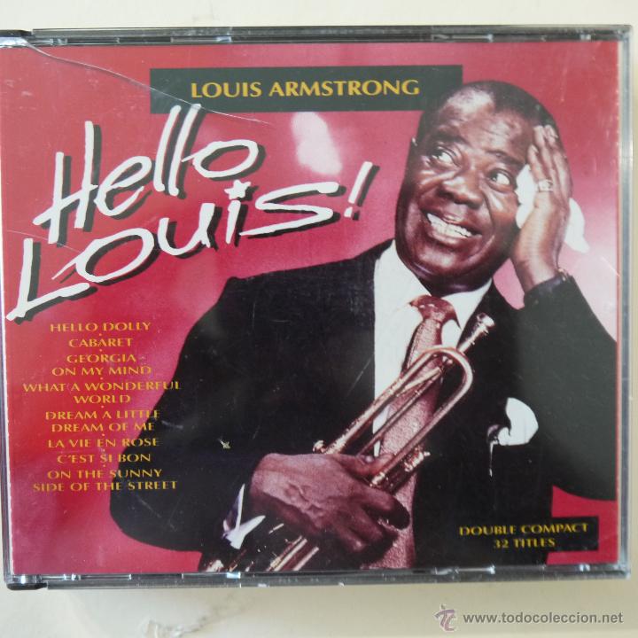CDs de m&uacute;sica: LOUIS ARMSTRONG - HELLO LOUIS! - 2 CD 1990 - Foto 1
