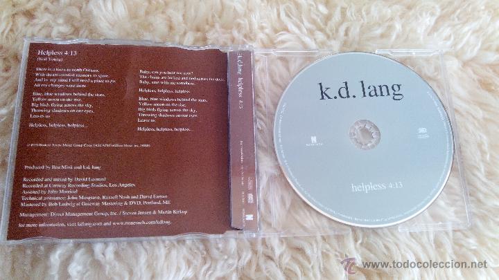 CDs de m&uacute;sica: K.D LANG - HELPLESS - CD SINGLE - Foto 1