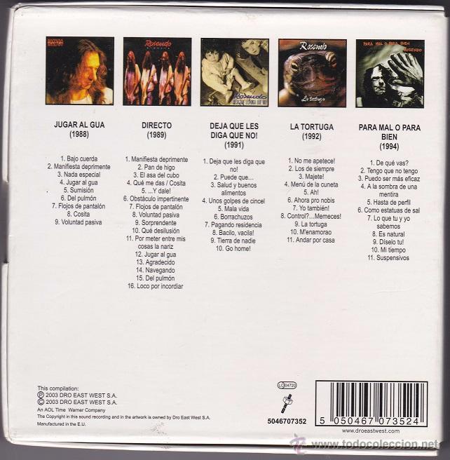 CDs de m&uacute;sica: Rosendo - Colecci&oacute;n - Box - 5 CDs - Foto 2