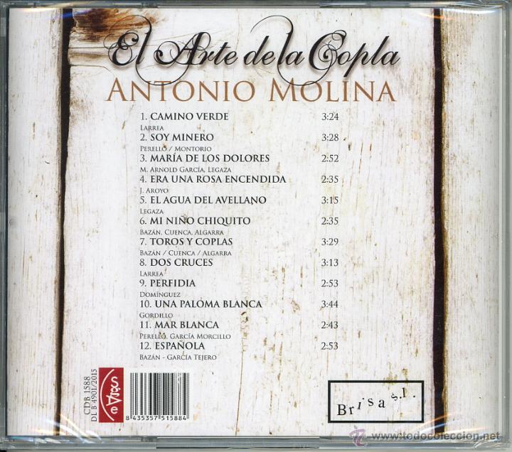 CDs de m&uacute;sica: CD EL ARTE DE LA COPLA. ANTONIO MOLINA - Foto 2