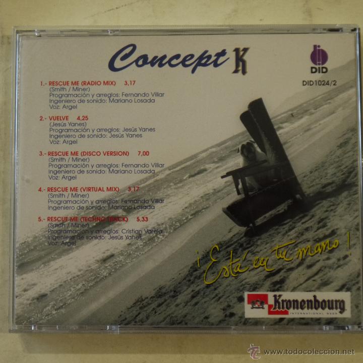 CDs de m&uacute;sica: RESCUE ME - CONCEPT K - CD - Foto 2