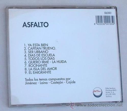 CDs de m&uacute;sica: ASFALTO - ASFALTO (CD) - Foto 3