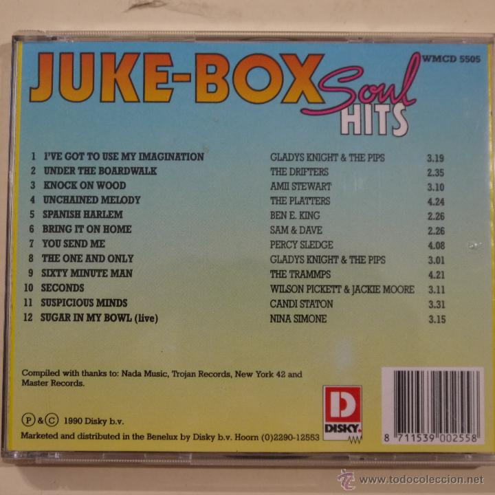 CDs de m&uacute;sica: JUKE-BOX - SOUL HITS 2 - CD 1990 - Foto 2