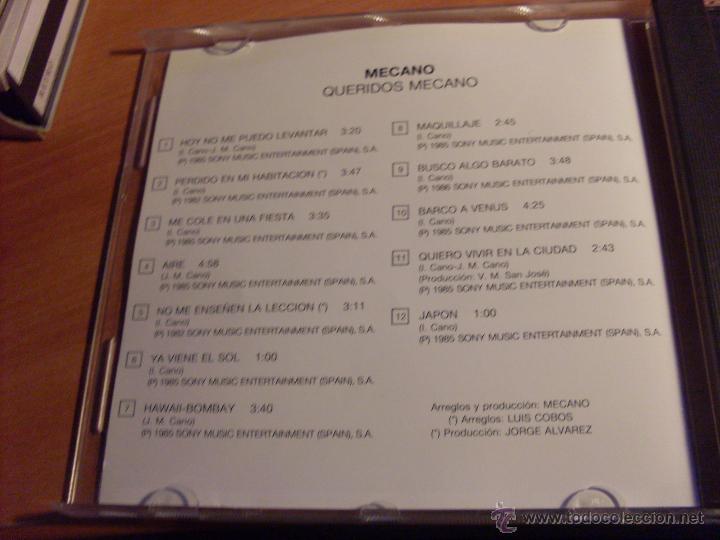CDs de m&uacute;sica: MECANO (QUERIDOS) CD 12 TRACKS (CDIB19) - Foto 4