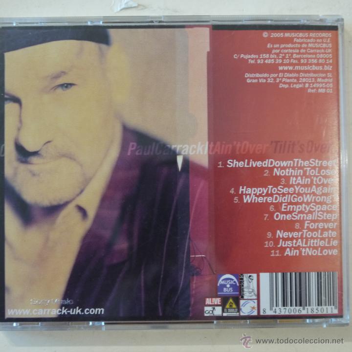 CDs de m&uacute;sica: PAUL CARRACK - IT AINT OVER - CD 2005 - Foto 2