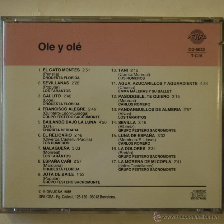 CDs de m&uacute;sica: OLE Y OLE - CD 1988 - Foto 2