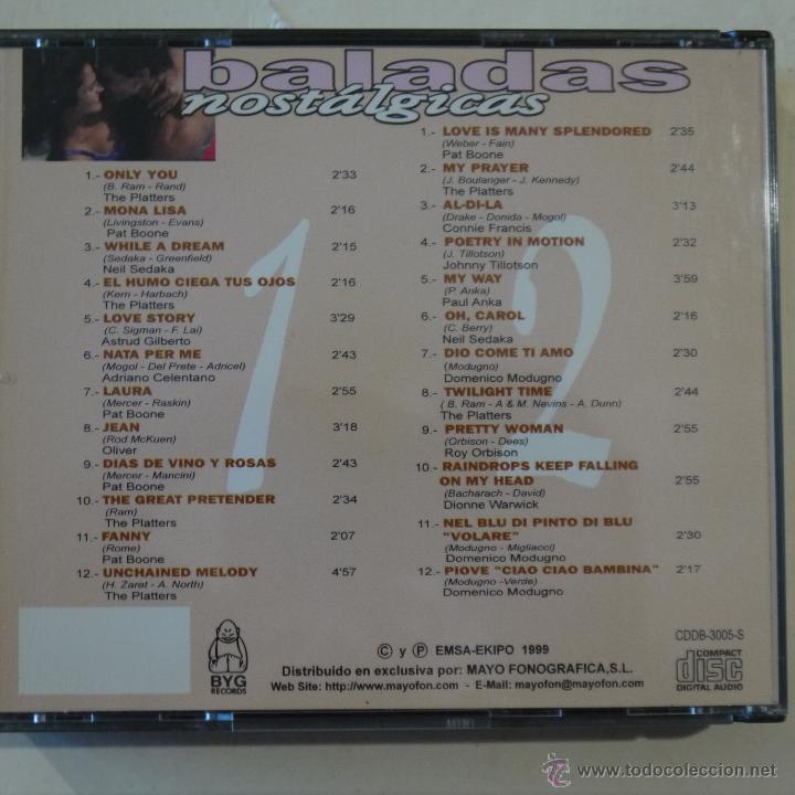 CDs de m&uacute;sica: BALADAS NOST&Aacute;LGICAS - 2 CDS 1999 - Foto 2