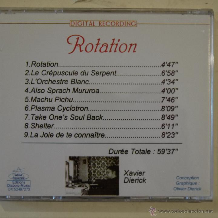CDs de m&uacute;sica: XAVIER DIERICK - ROTATION - CD 1997 - Foto 2