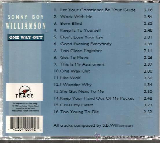 CDs de m&uacute;sica: CD SONNY BOY WILLIAMSON : ONE WAY OUT - Foto 2