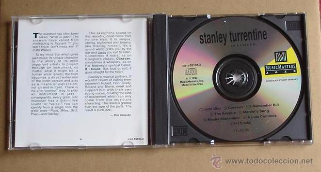 CDs de m&uacute;sica: STANLEY TURRENTINE - IF I COULD (CD) 1993 - Foto 2
