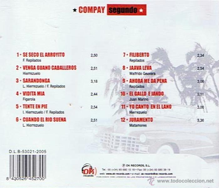 CDs de m&uacute;sica: CD COMPAY SEGUNDO - Foto 2