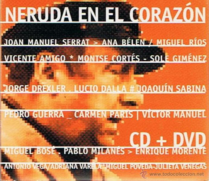 CDs de m&uacute;sica: NERUDA EN EL CORAZ&Oacute;N DVD + CD - Foto 1