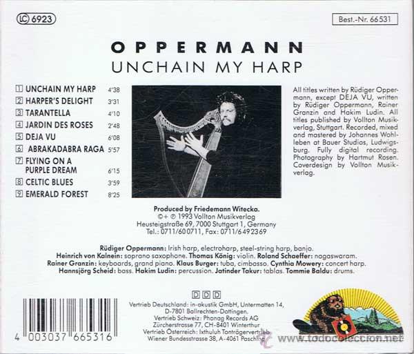 CDs de m&uacute;sica: CD Oppermann - Unchain my Harp - Foto 2