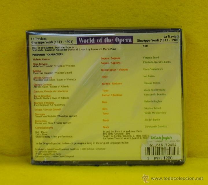 CDs de m&uacute;sica: GIUSEPPE VERDI - LA TRAVIATA 1813 1901 - CD - Foto 2