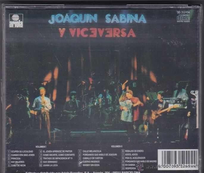 CDs de m&uacute;sica: Joaqu&iacute;n Sabina y Viceversa (en directo) - 2 CDs - Foto 2