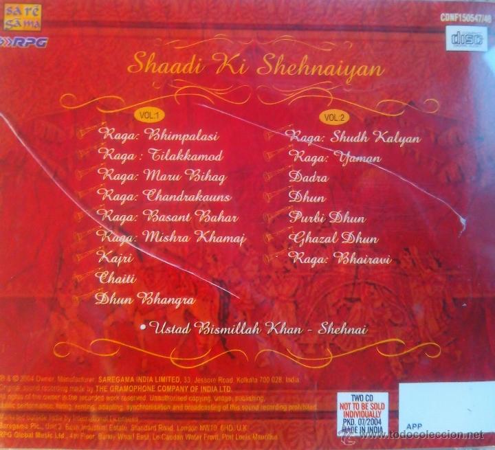 CDs de m&uacute;sica: M&uacute;sica de India     shehnai - Foto 3