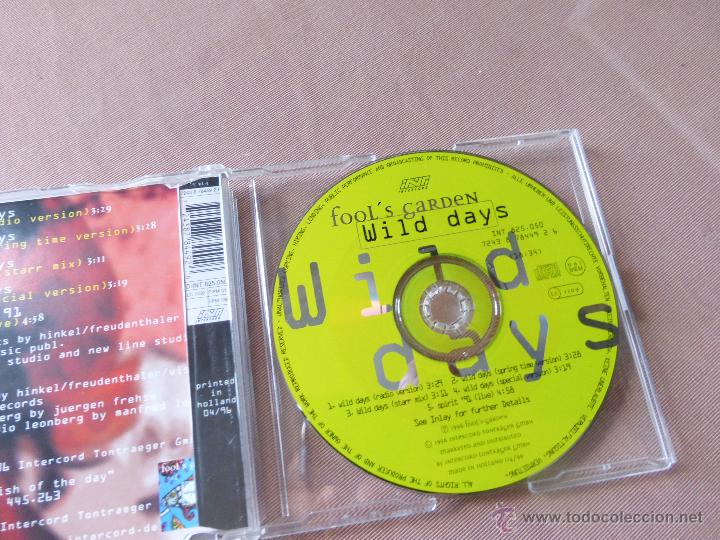 CDs de m&uacute;sica: FOOLS GARDEN - WILD DAYS CD SINGLE 1996 - Foto 2