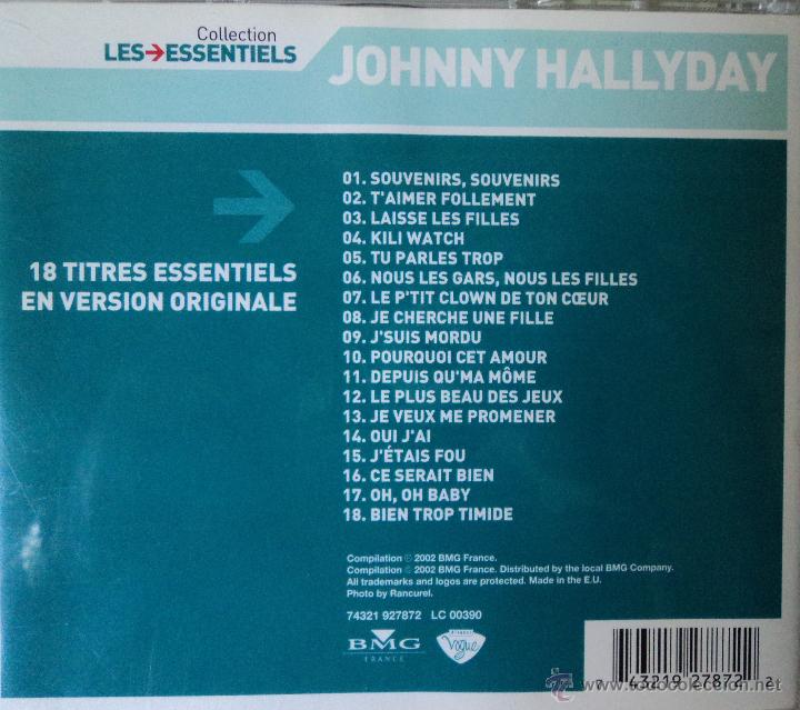 CDs de m&uacute;sica: Johnny Hallyday - Exitos Vogue - Edici&oacute;n de 2002 de Francia - Foto 2