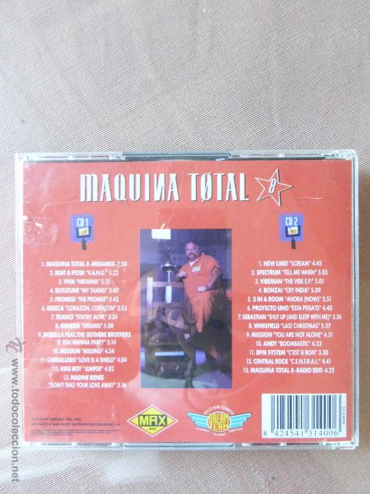CDs de m&uacute;sica: M&Aacute;QUINA TOTAL 8 - DOBLE CD - Foto 2