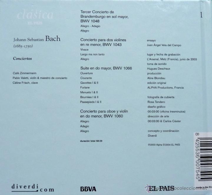 CDs de m&uacute;sica: Bach. Conciertos - Foto 2