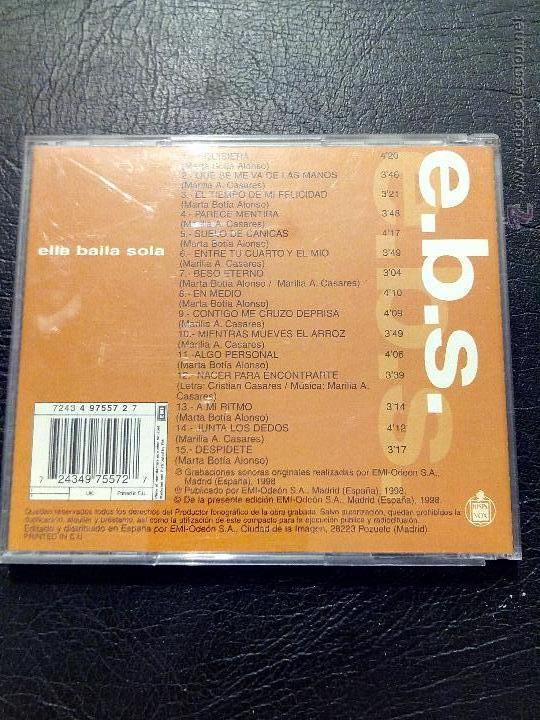 CDs de m&uacute;sica: CD ELLA BAILA SOLA - E.B.S. - EMI 1998. - Foto 2