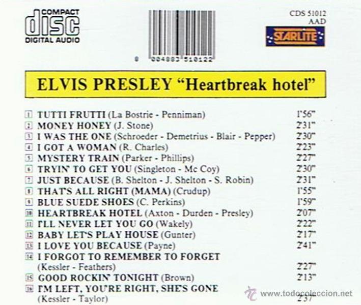 CDs de m&uacute;sica: CD ELVIS PRESLEY &uml;HEARTBREAK HOTEL&uml; - Foto 2